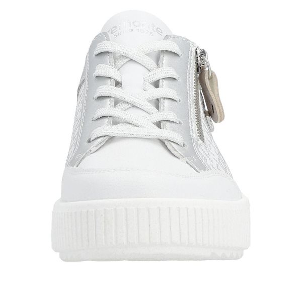 Remonte Women's shoes | Style R7901 Athletic Lace-up with zip - White | Free Delivery