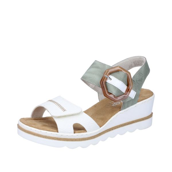 Rieker Women's sandals | Style 67476 Dress Sandal - White Combination | Free Delivery