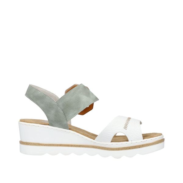 Rieker Women's sandals | Style 67476 Dress Sandal - White Combination | Free Delivery