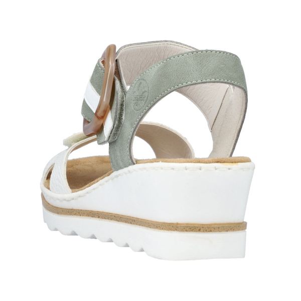 Rieker Women's sandals | Style 67476 Dress Sandal - White Combination | Free Delivery