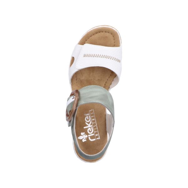 Rieker Women's sandals | Style 67476 Dress Sandal - White Combination | Free Delivery