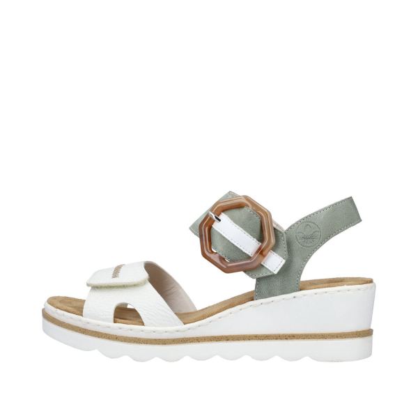Rieker Women's sandals | Style 67476 Dress Sandal - White Combination | Free Delivery
