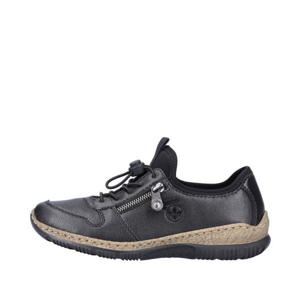 Rieker Leather Women's shoes| N32G0-00 - Black | Free Delivery