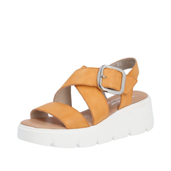 Rieker EVOLUTION Women's sandals | Style W1550 Casual Sandal - Orange | Free Delivery