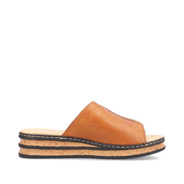 Rieker Women's sandals | Style 629M9 Casual Mule - Brown | Free Delivery