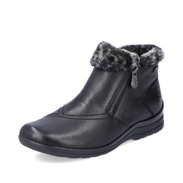 Rieker Synthetic leather Women's short boots| L1868 Ankle Boots - Black | Free Delivery