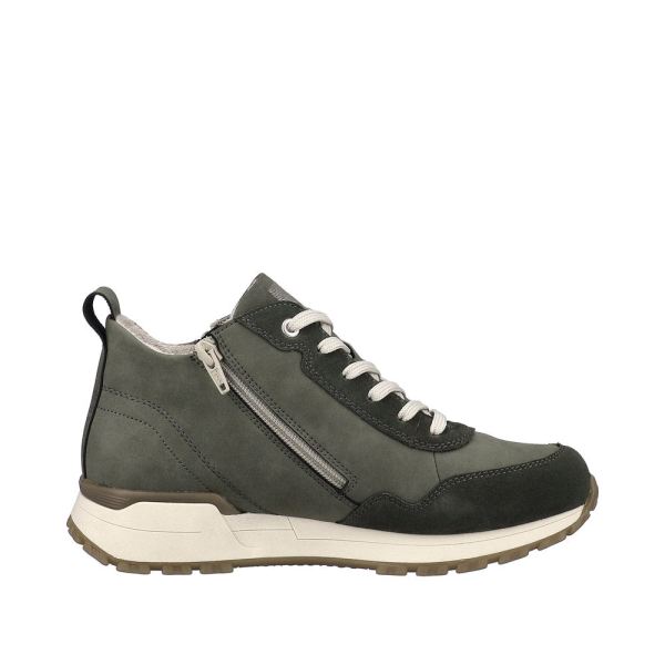 Rieker EVOLUTION Suede Leather Women's mid height boots| W0661 Mid-height Boots - Green | Free Delivery