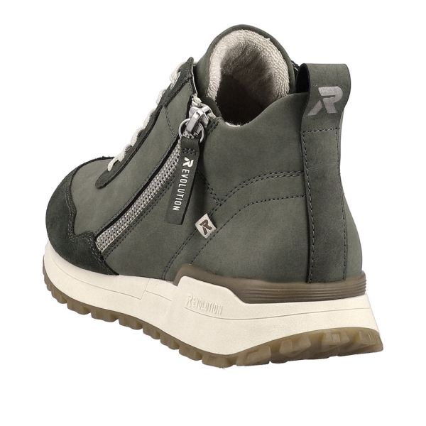 Rieker EVOLUTION Suede Leather Women's mid height boots| W0661 Mid-height Boots - Green | Free Delivery