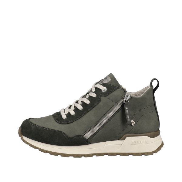 Rieker EVOLUTION Suede Leather Women's mid height boots| W0661 Mid-height Boots - Green | Free Delivery