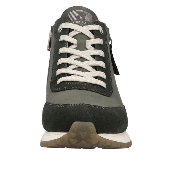 Rieker EVOLUTION Suede Leather Women's mid height boots| W0661 Mid-height Boots - Green | Free Delivery