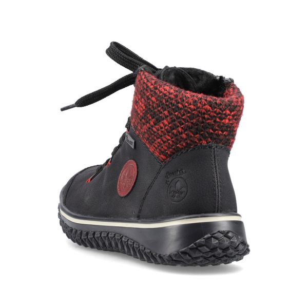 Rieker Synthetic leather Women's Short Boots| Z4219 Ankle Boots - Black Combination | Free Delivery