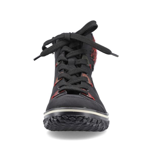 Rieker Synthetic leather Women's Short Boots| Z4219 Ankle Boots - Black Combination | Free Delivery