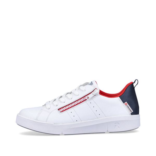 Rieker EVOLUTION Women's shoes | Style 41906 Athletic Lace-up with zip - White | Free Delivery