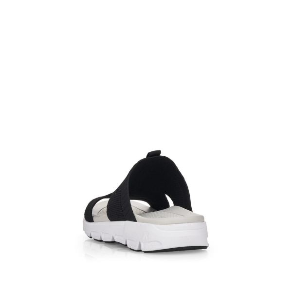 Rieker EVOLUTION Women's sandals | Style V8403 Athletic Mule - Black | Free Delivery