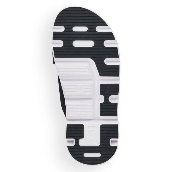 Rieker EVOLUTION Women's sandals | Style V8403 Athletic Mule - Black | Free Delivery