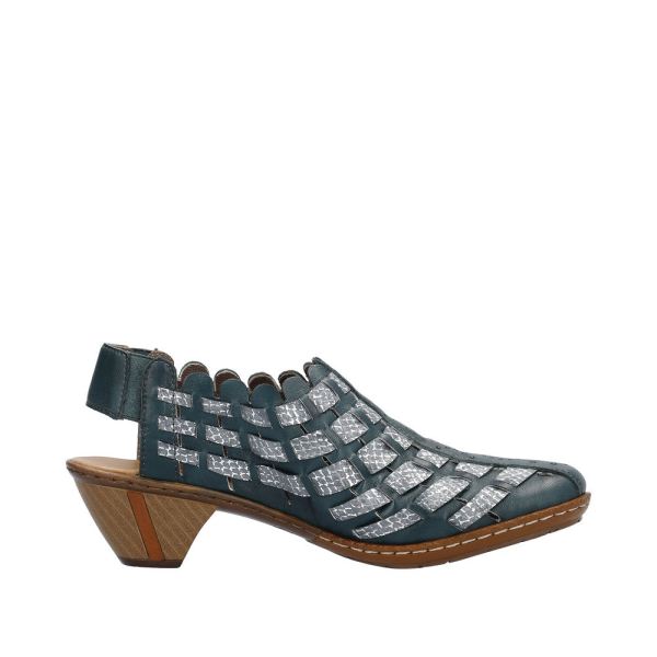 Rieker Women's shoes | Style 46778 Dress Sling-back - Blue | Free Delivery