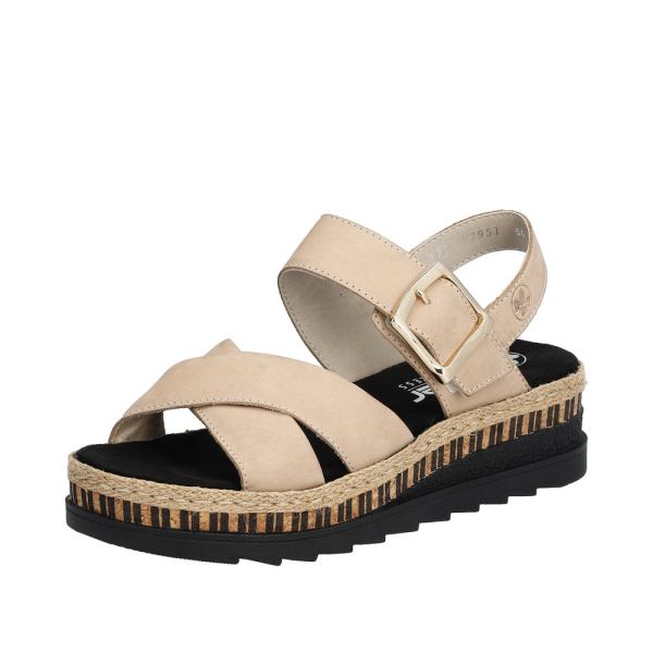 Rieker Women's sandals | Style V7951 Casual Sandal - Beige | Free Delivery
