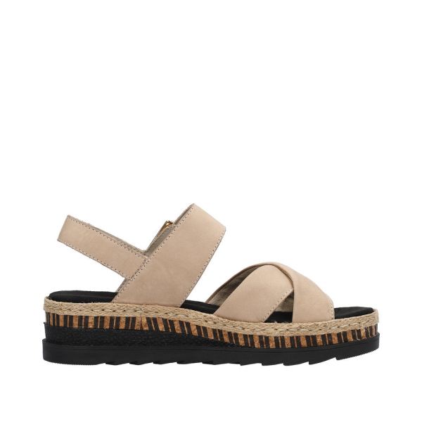 Rieker Women's sandals | Style V7951 Casual Sandal - Beige | Free Delivery