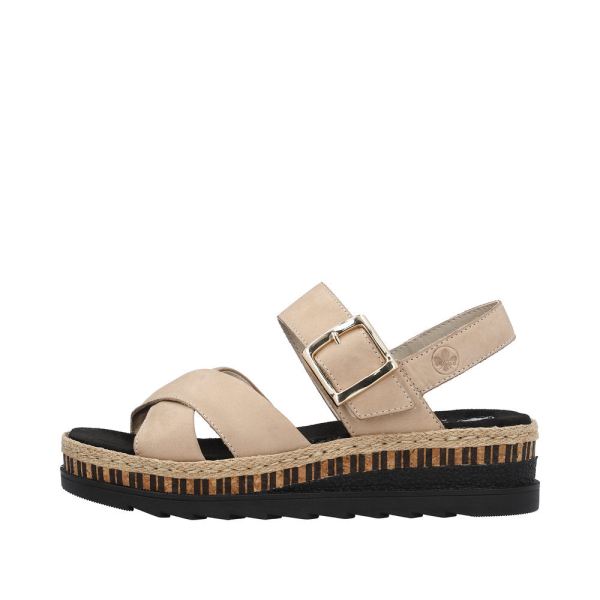 Rieker Women's sandals | Style V7951 Casual Sandal - Beige | Free Delivery