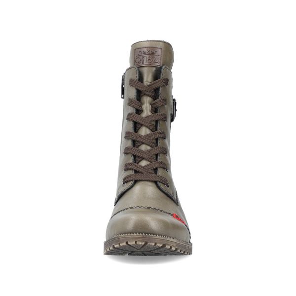 Rieker Synthetic Material Women's mid height boots| 70345 Mid-height Boots - Green | Free Delivery