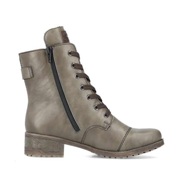 Rieker Synthetic Material Women's mid height boots| 70345 Mid-height Boots - Green | Free Delivery