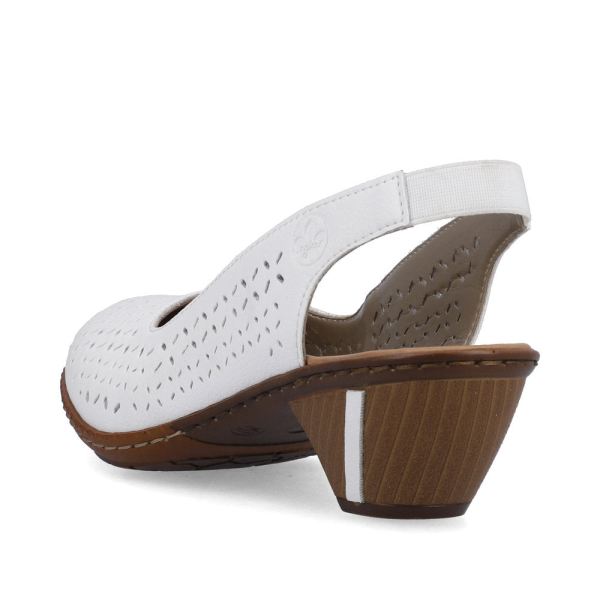 Rieker Women's sandals | Style 46752 Dress Sling-back - White | Free Delivery