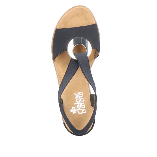 Rieker Women's sandals | Style 624H6 Dress Sandal - Blue | Free Delivery
