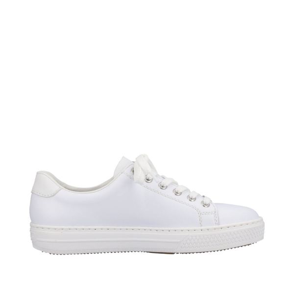 Rieker Women's shoes | Style L59L1 Athletic Lace-up with zip - White | Free Delivery