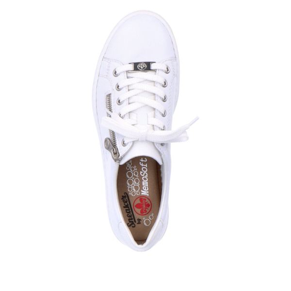 Rieker Women's shoes | Style L59L1 Athletic Lace-up with zip - White | Free Delivery