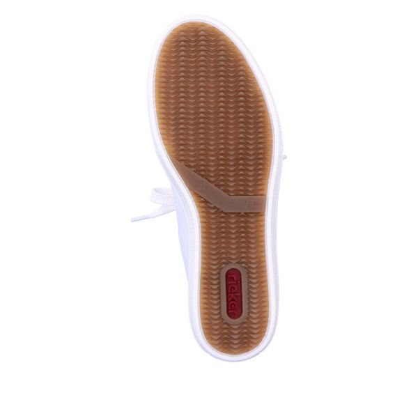 Rieker Women's shoes | Style L59L1 Athletic Lace-up with zip - White | Free Delivery