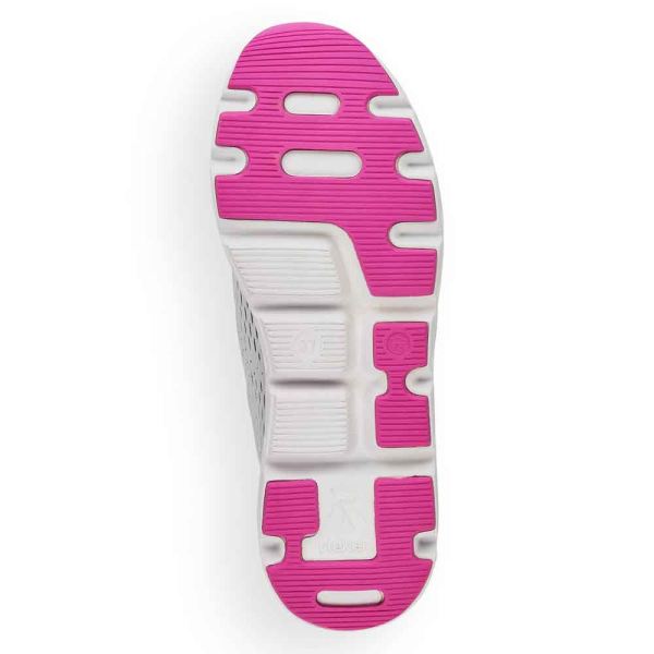 Rieker EVOLUTION Women's shoes | Style 40403 Athletic Slip-on - White Combination | Free Delivery