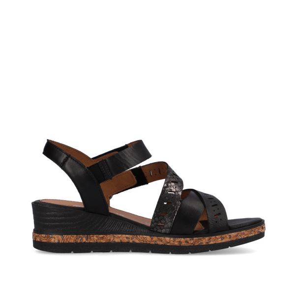 Remonte Women's sandals | Style D3064 Casual Sandal - Black | Free Delivery