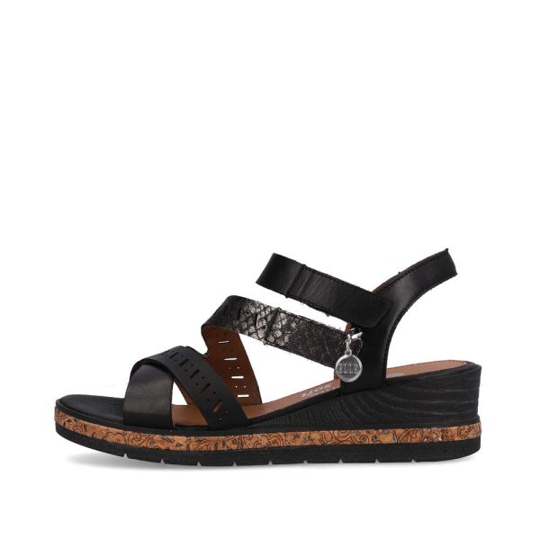 Remonte Women's sandals | Style D3064 Casual Sandal - Black | Free Delivery