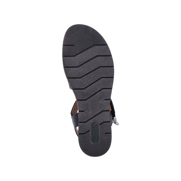 Remonte Women's sandals | Style D3064 Casual Sandal - Black | Free Delivery