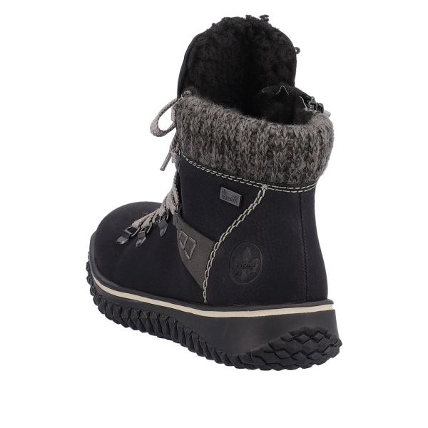 Rieker Synthetic Material Women's short boots| Z4238 Ankle Boots - Black Combination | Free Delivery