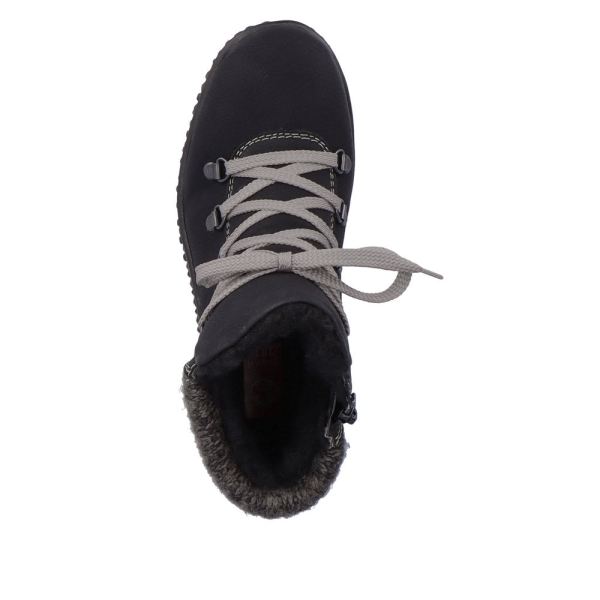Rieker Synthetic Material Women's short boots| Z4238 Ankle Boots - Black Combination | Free Delivery