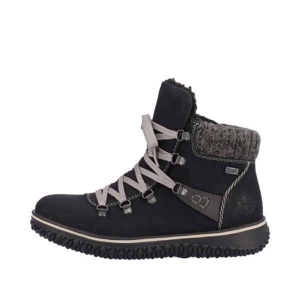 Rieker Synthetic Material Women's short boots| Z4238 Ankle Boots - Black Combination | Free Delivery