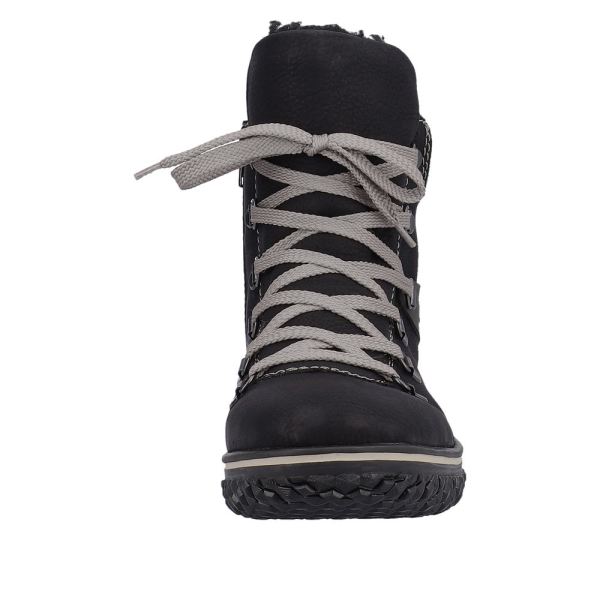 Rieker Synthetic Material Women's short boots| Z4238 Ankle Boots - Black Combination | Free Delivery