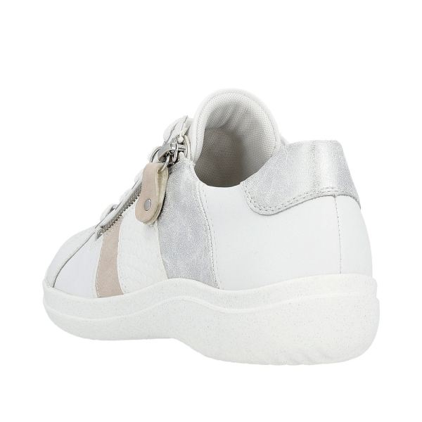 Remonte Women's shoes | Style D1E00 Athletic Lace-up with zip - White Combination | Free Delivery