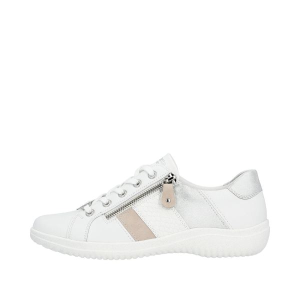 Remonte Women's shoes | Style D1E00 Athletic Lace-up with zip - White Combination | Free Delivery