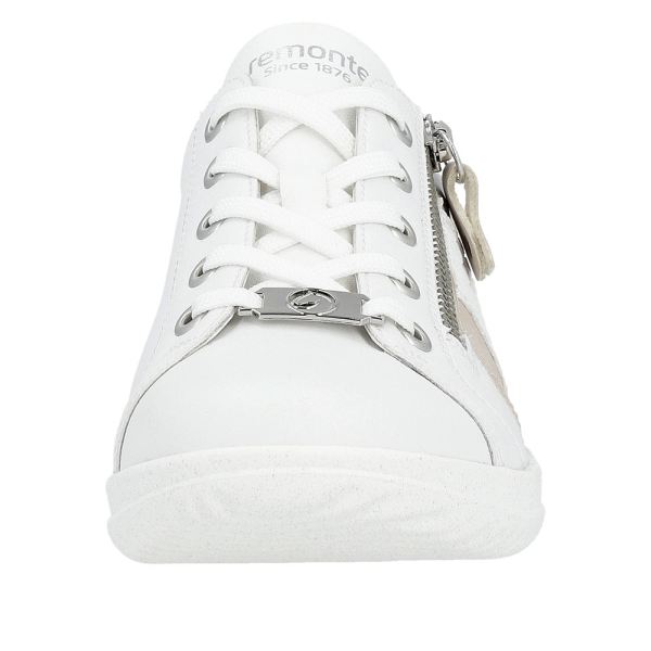 Remonte Women's shoes | Style D1E00 Athletic Lace-up with zip - White Combination | Free Delivery