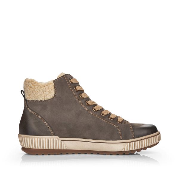 Remonte Suede leather Women's mid height boots | D0770-02 Ankle Boots - Grey Combination | Free Delivery
