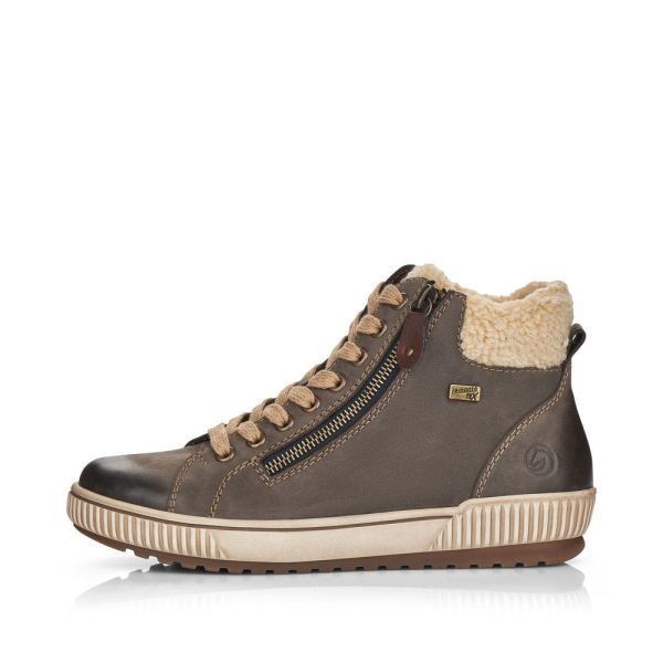 Remonte Suede leather Women's mid height boots | D0770-02 Ankle Boots - Grey Combination | Free Delivery
