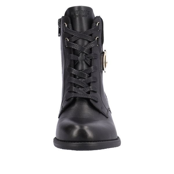 Remonte Leather Women's mid height boots| D0F76 Mid-height Boots - Black | Free Delivery