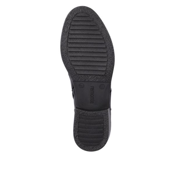 Remonte Leather Women's mid height boots| D0F76 Mid-height Boots - Black | Free Delivery