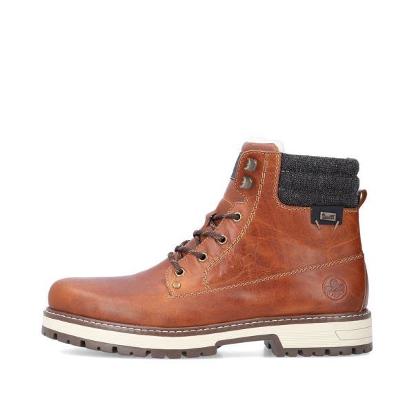 Rieker Leather Men's boots | F8301 Ankle Boots Flip Grip - Brown | Free Delivery