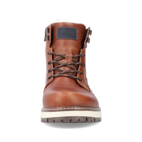 Rieker Leather Men's boots | F8301 Ankle Boots Flip Grip - Brown | Free Delivery