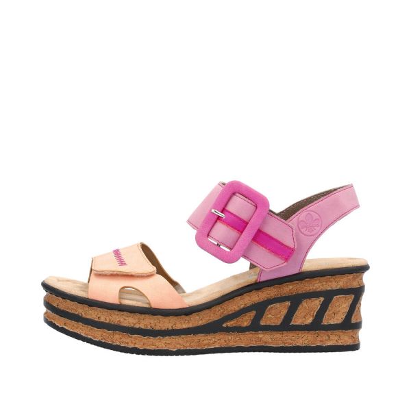 Rieker Women's sandals | Style 68176 Dress Sandal - Multi | Free Delivery