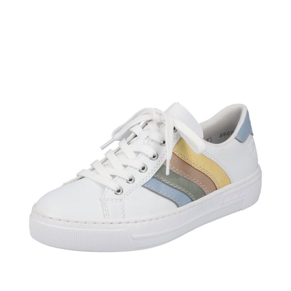 Rieker Women's shoes | Style L8802 Athletic Lace-up - White Combination | Free Delivery