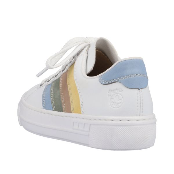 Rieker Women's shoes | Style L8802 Athletic Lace-up - White Combination | Free Delivery